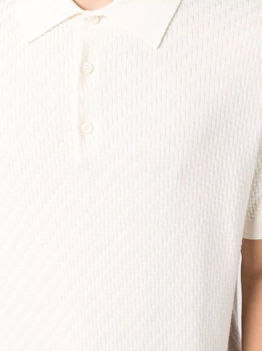 Brioni la polo in cashmere e cotone, view 4