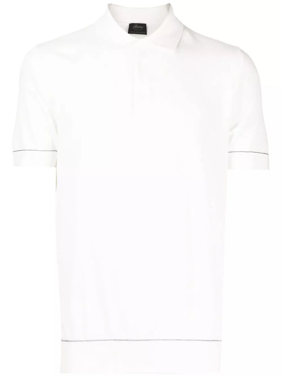 Brioni la polo in cashmere e cotone