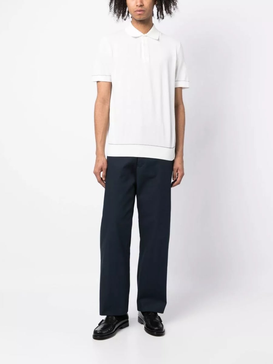 Brioni la polo in cashmere e cotone, view 2