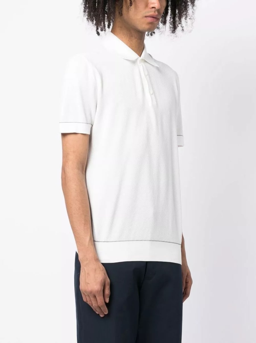 Brioni la polo in cashmere e cotone, view 3