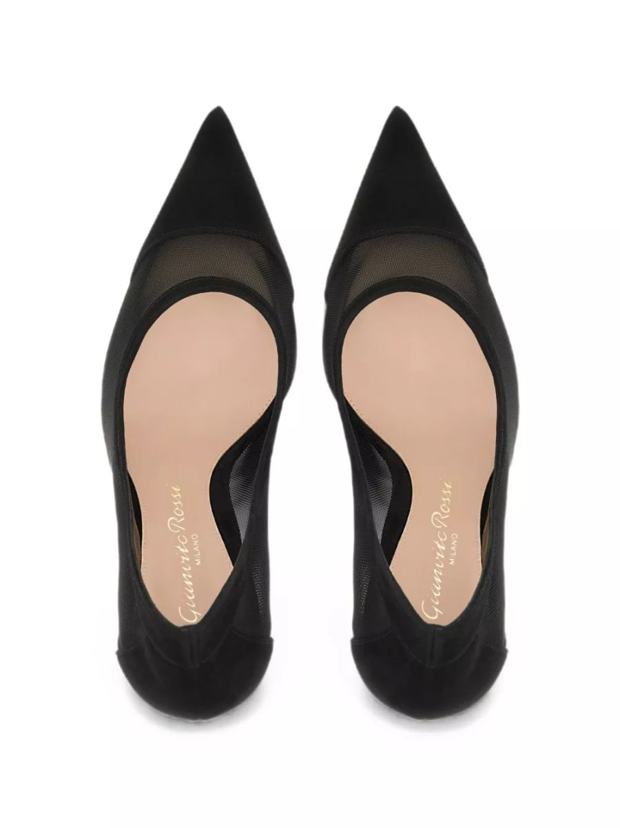 Gianvito rossi Pumps in suede e rete, view 2