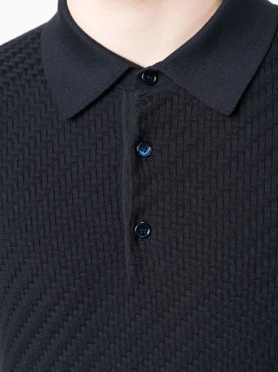 Brioni la polo in cashmere e cotone, view 4