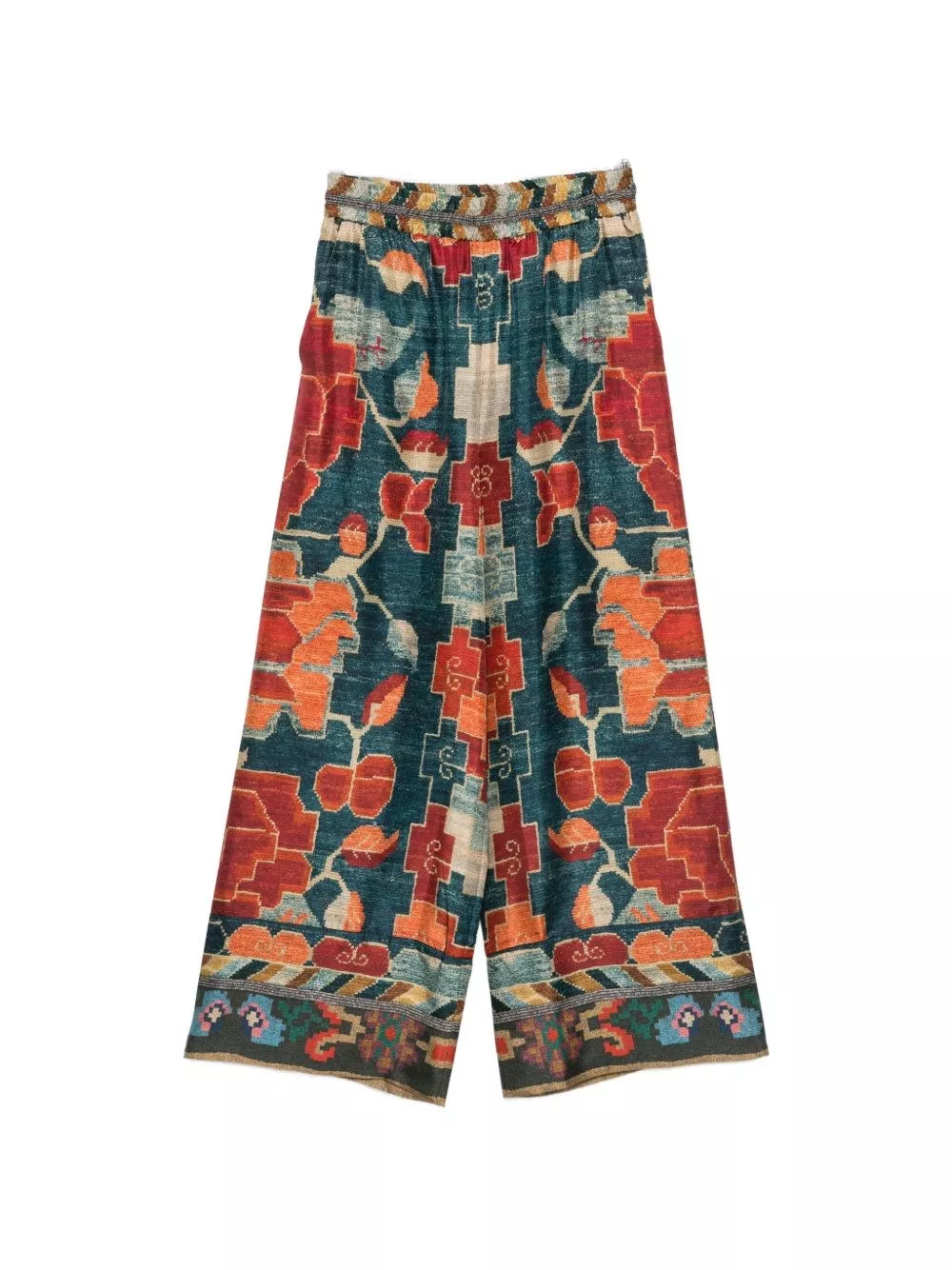 Pierre louis mascia Pantaloni in seta stampata