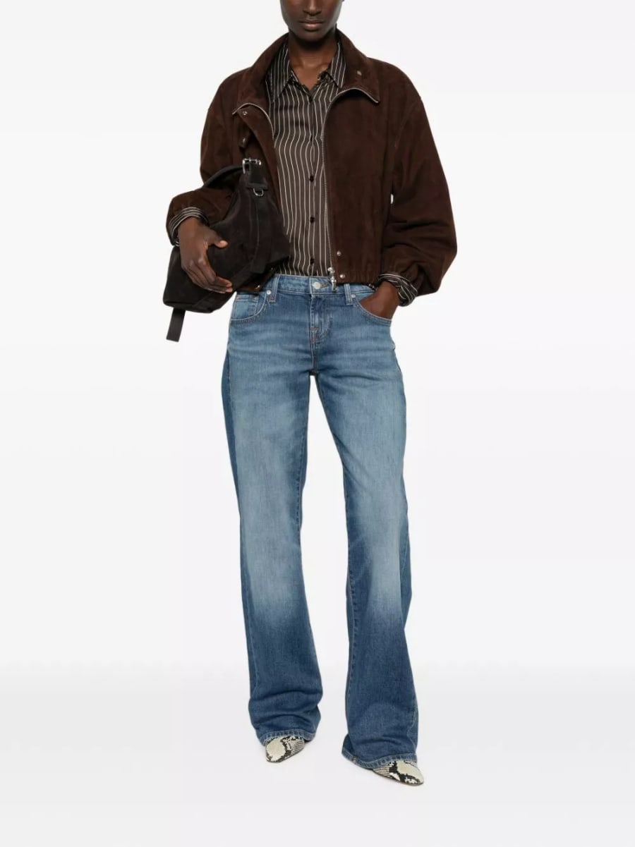 7 for all mankind Jeans denim a gamba dritta bassa, view 2