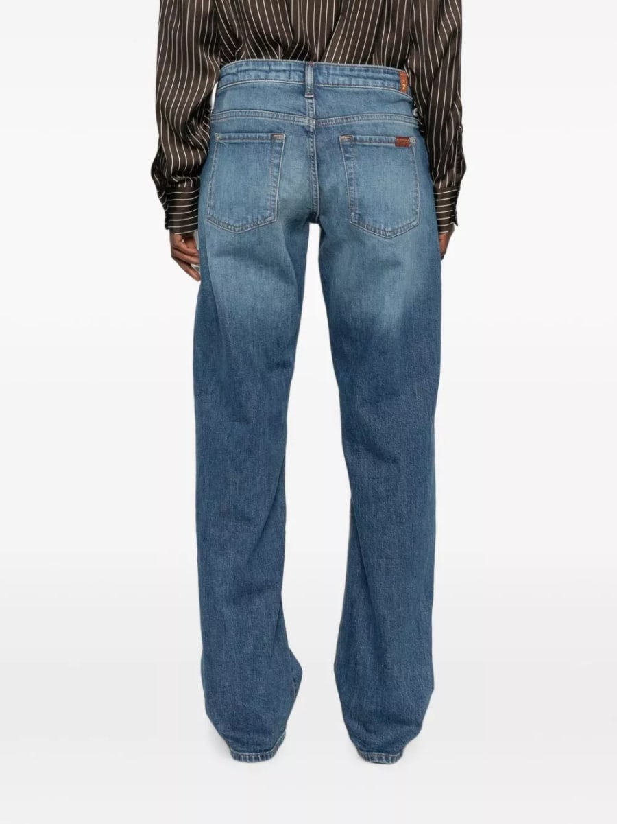7 for all mankind Jeans denim a gamba dritta bassa, view 5