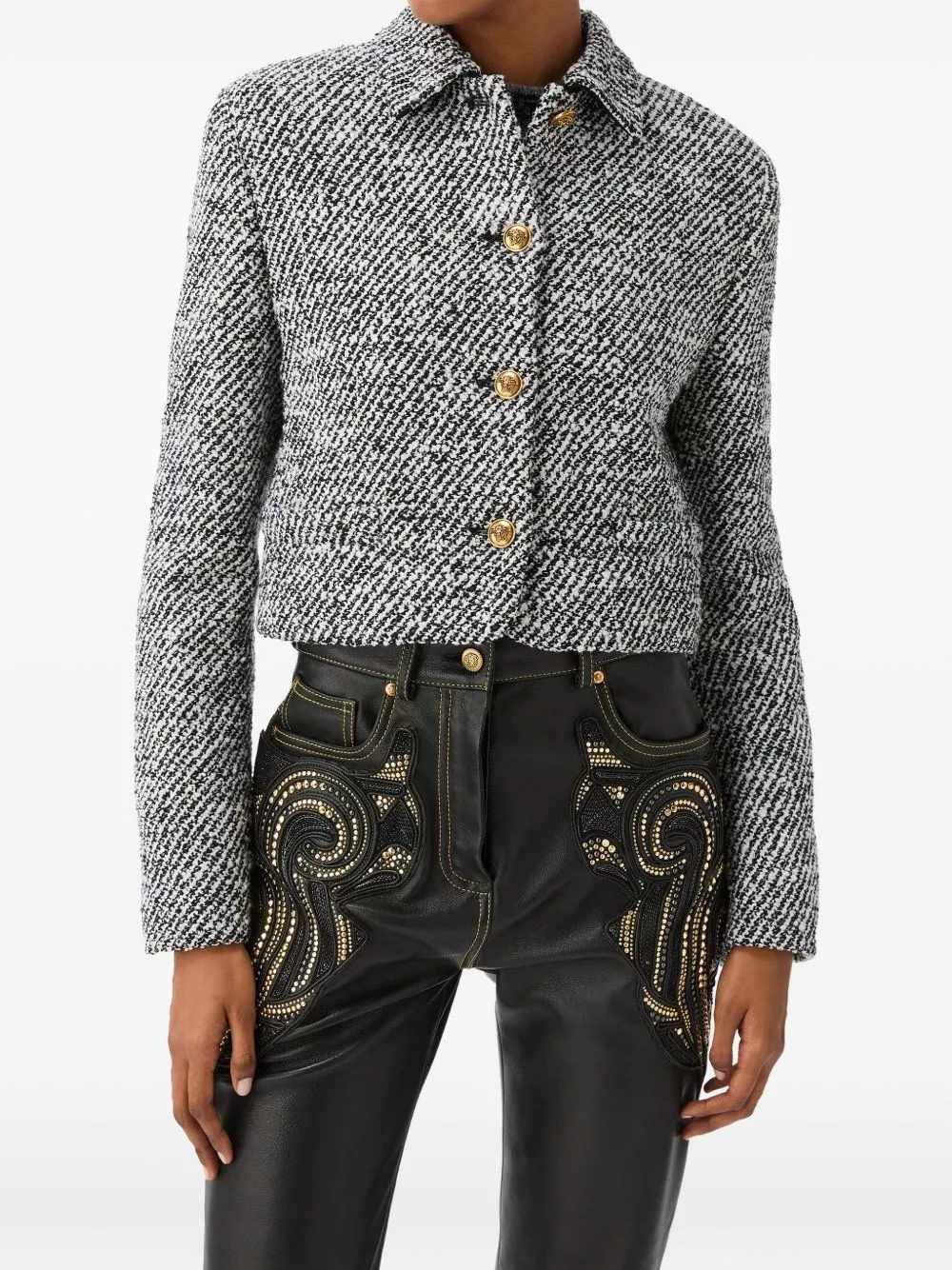 Versace Giacca in bouclé di lana, view 2