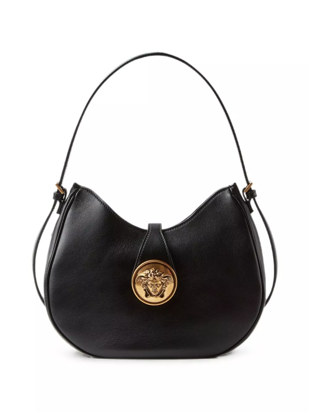 Versace Borsa hobo in pelle Emblème