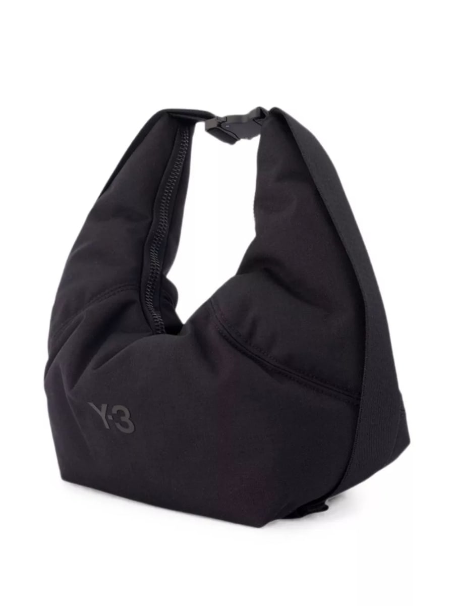 Y-3 Borsa hobo in nylon con logo, view 2