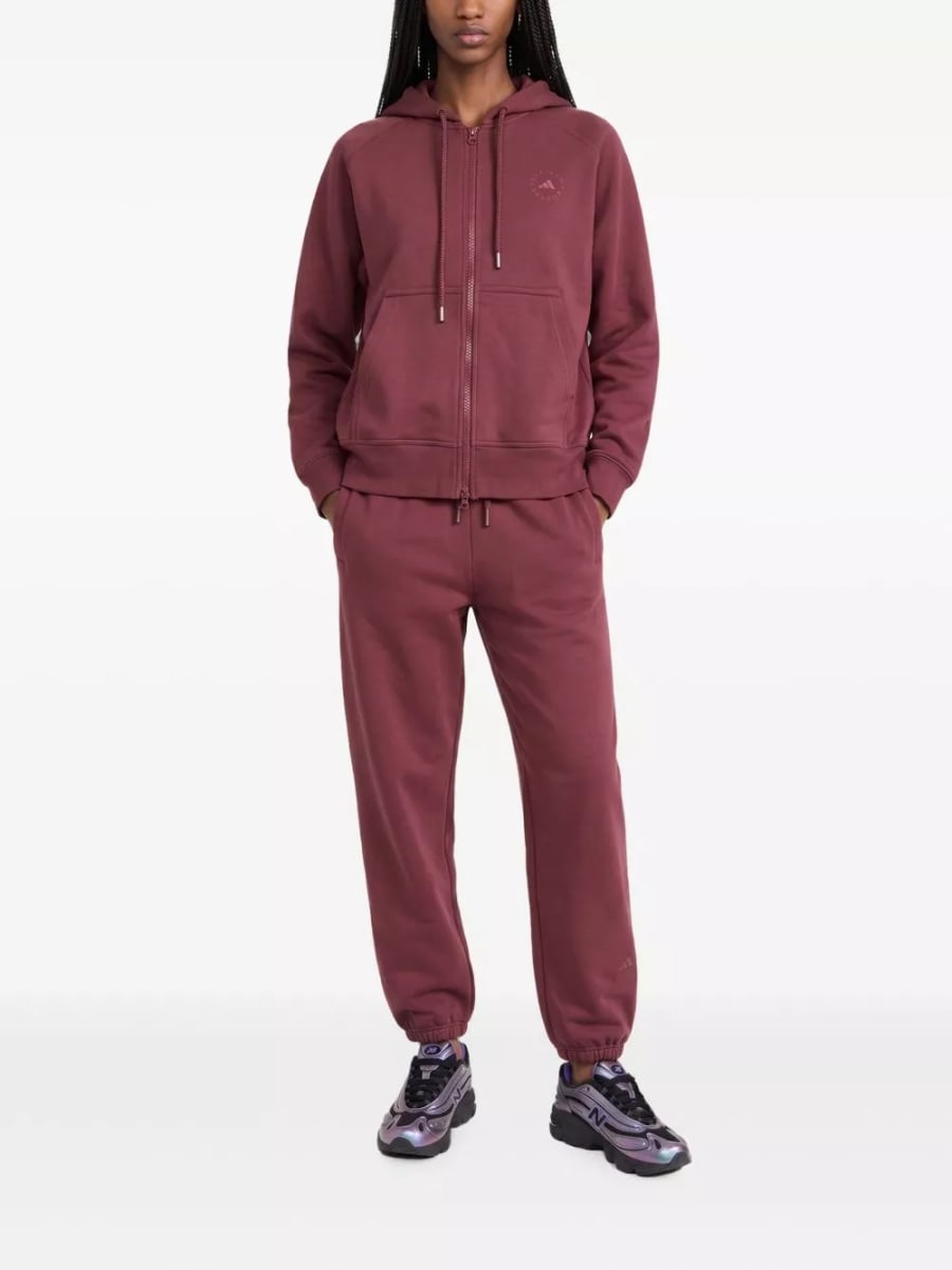 Adidas by stella mccartney Pantaloni in misto cotone con logo, view 4