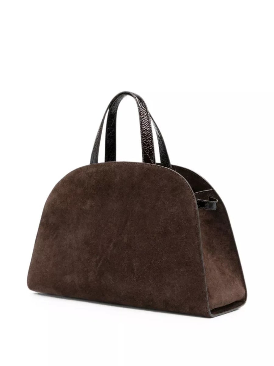 Tory Burch Borsa Boston in pelle scamosciata Romy, view 2
