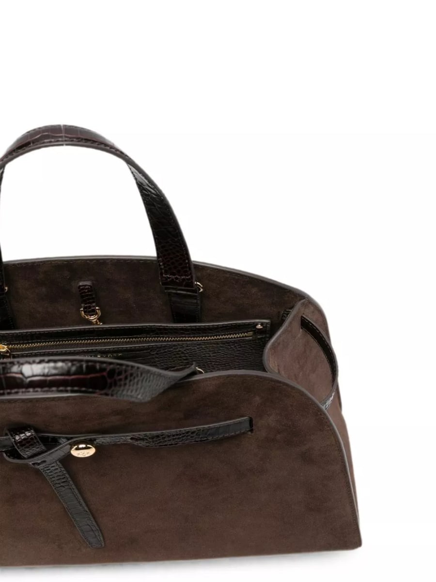 Tory Burch Borsa Boston in pelle scamosciata Romy, view 5