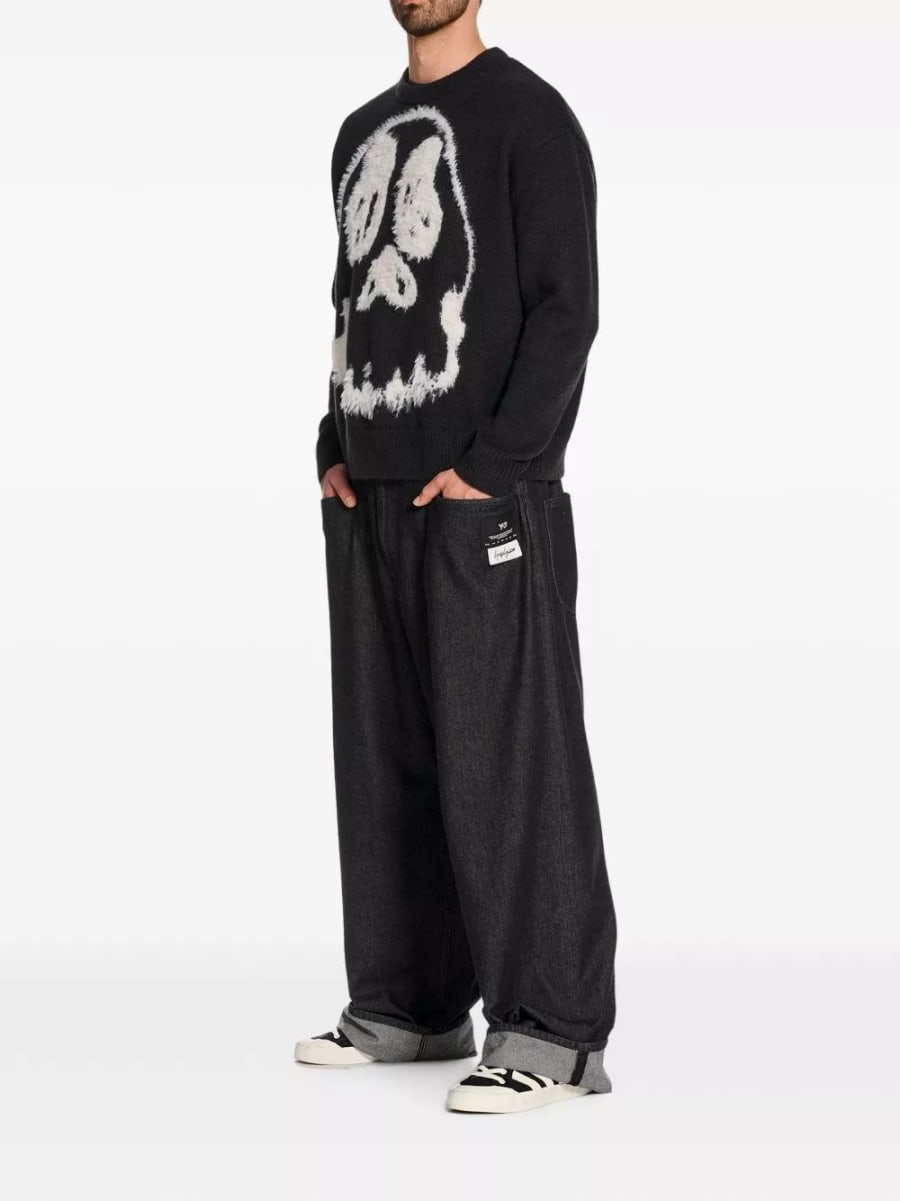 Y-3 Maglione girocollo in misto lana, view 5