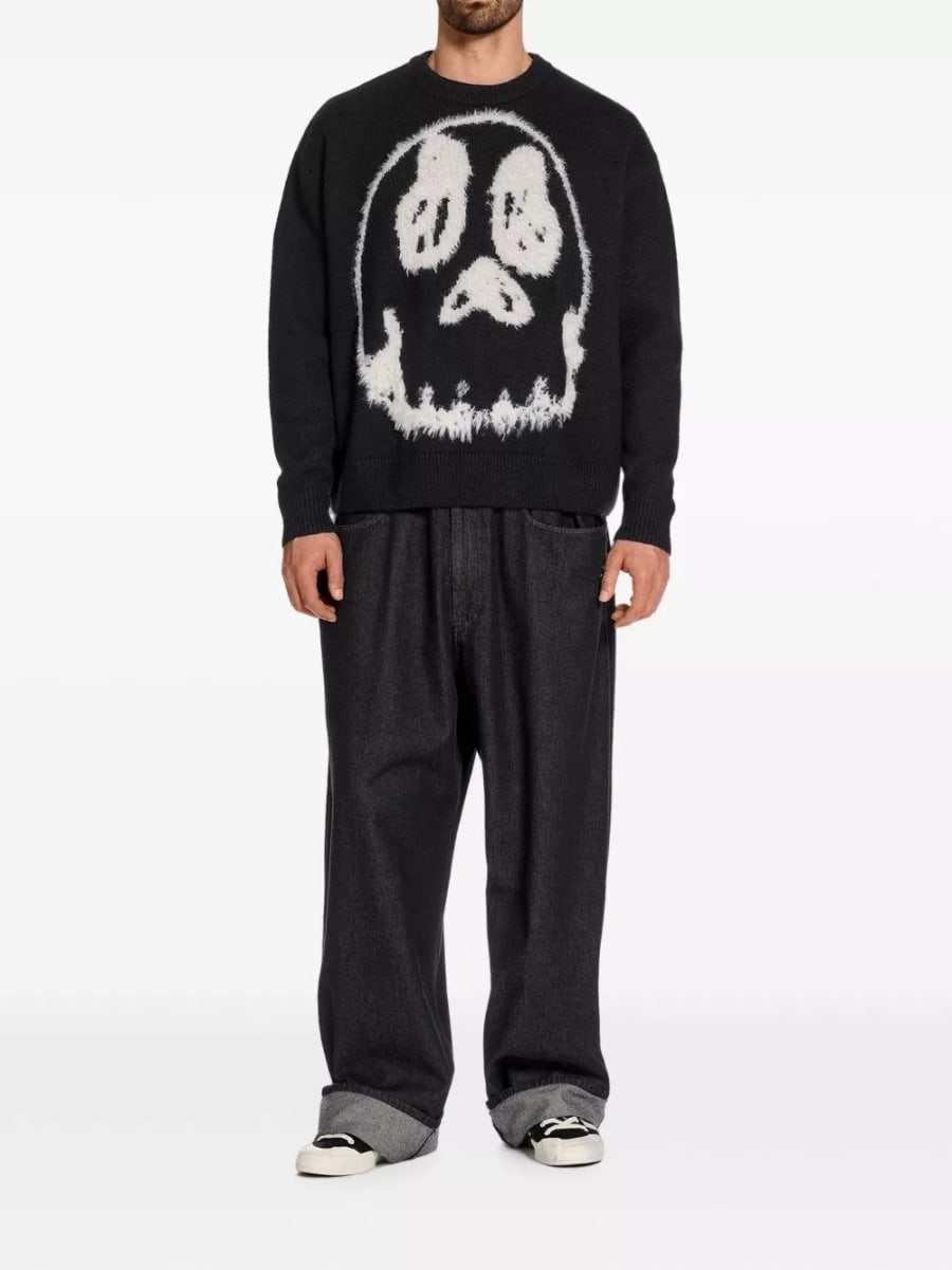 Y-3 Maglione girocollo in misto lana, view 6