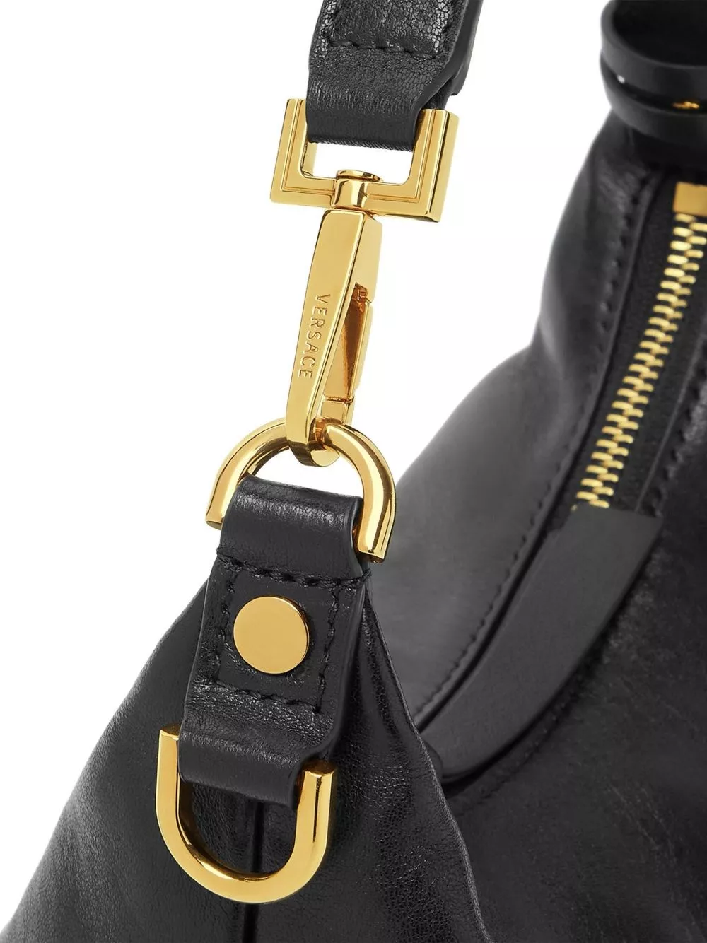 Versace Borsa hobo in pelle Versace Tag, view 2