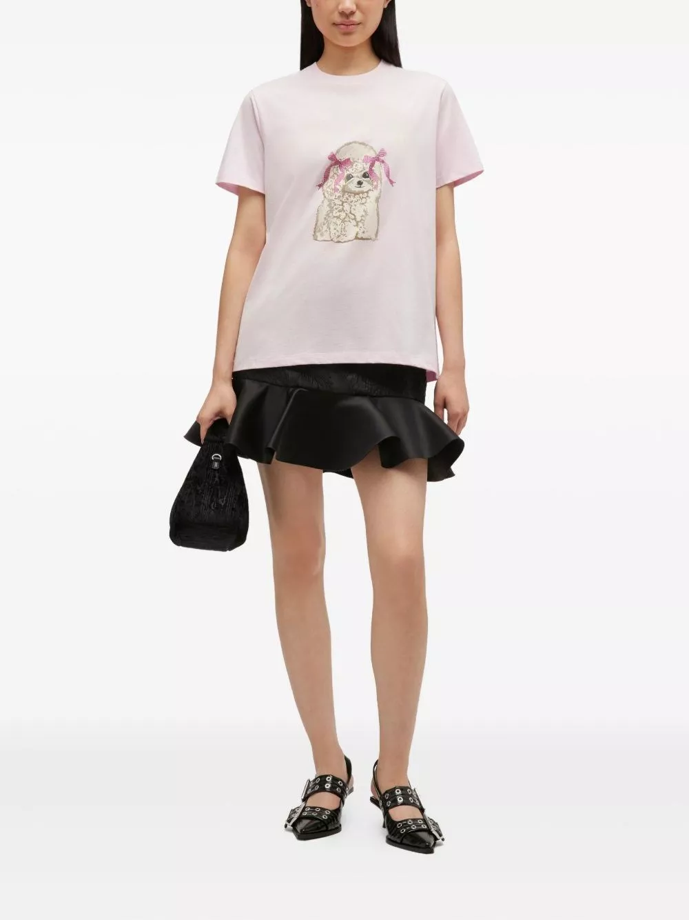 Ganni T-shirt in cotone biologico, view 2