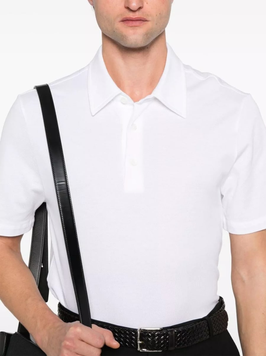 Brioni la polo in cotone, view 4