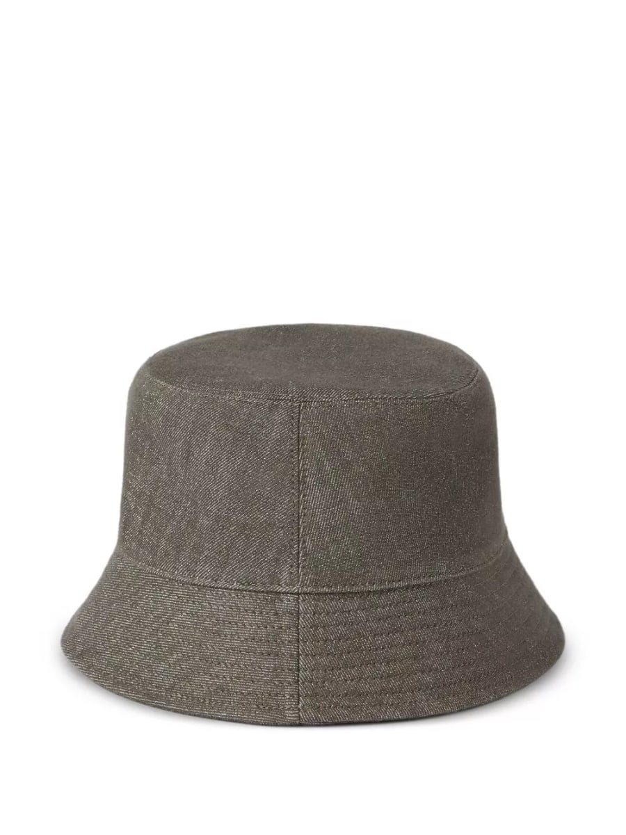 Brunello Cucinelli Cappello bucket in cotone, view 2