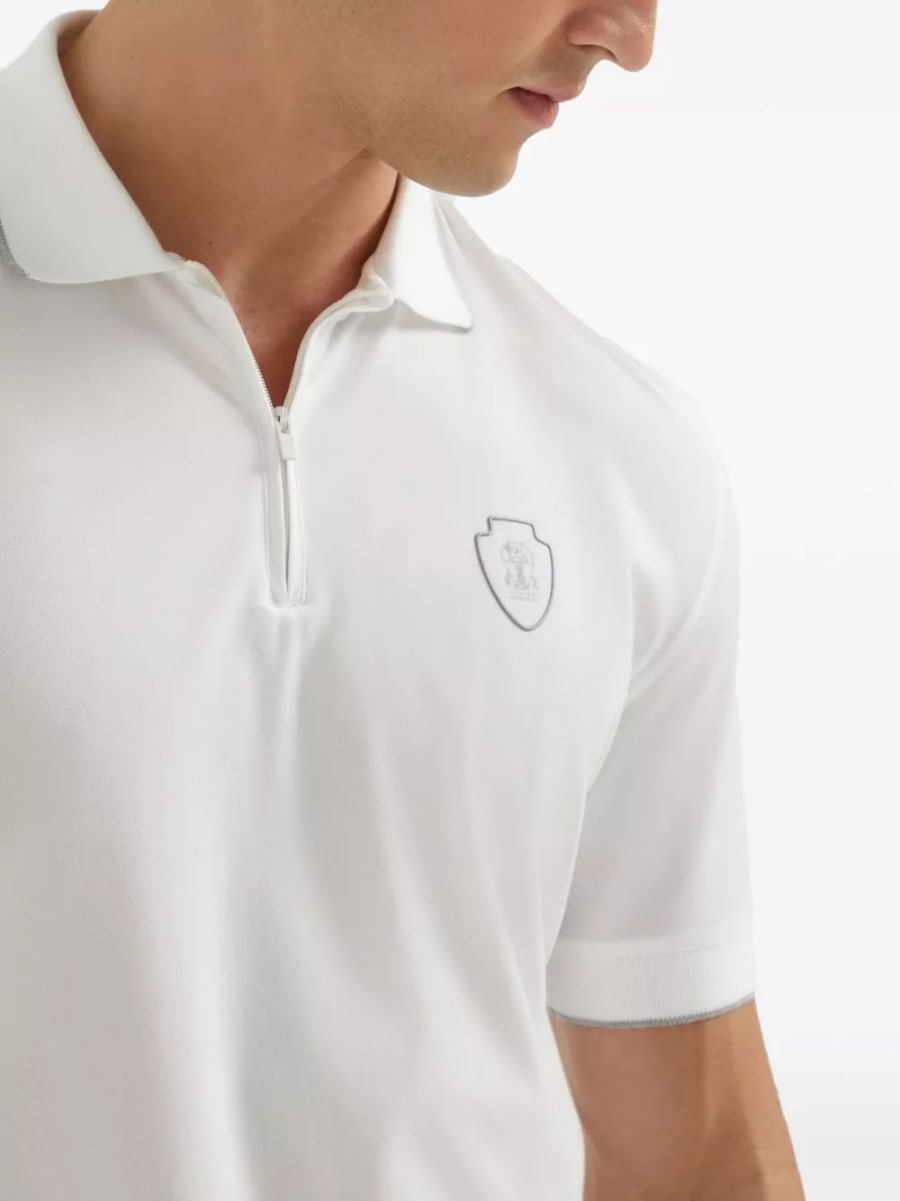 Brunello Cucinelli la polo in cotone, view 3