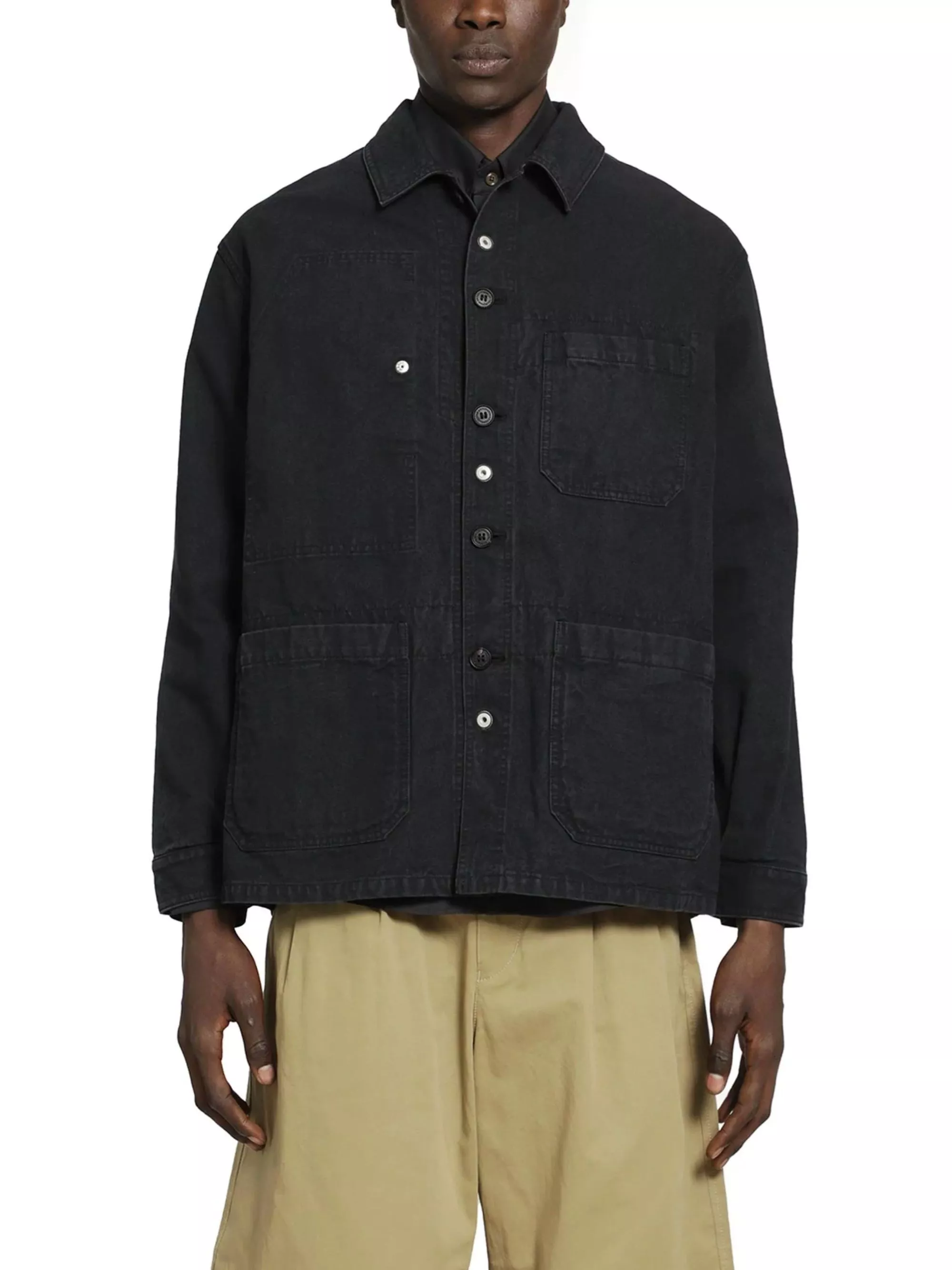 Comme des garçons homme Camicia overshirt in denim, view 2