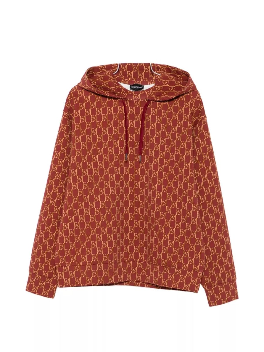Emporio Armani Felpa in cotone stampata