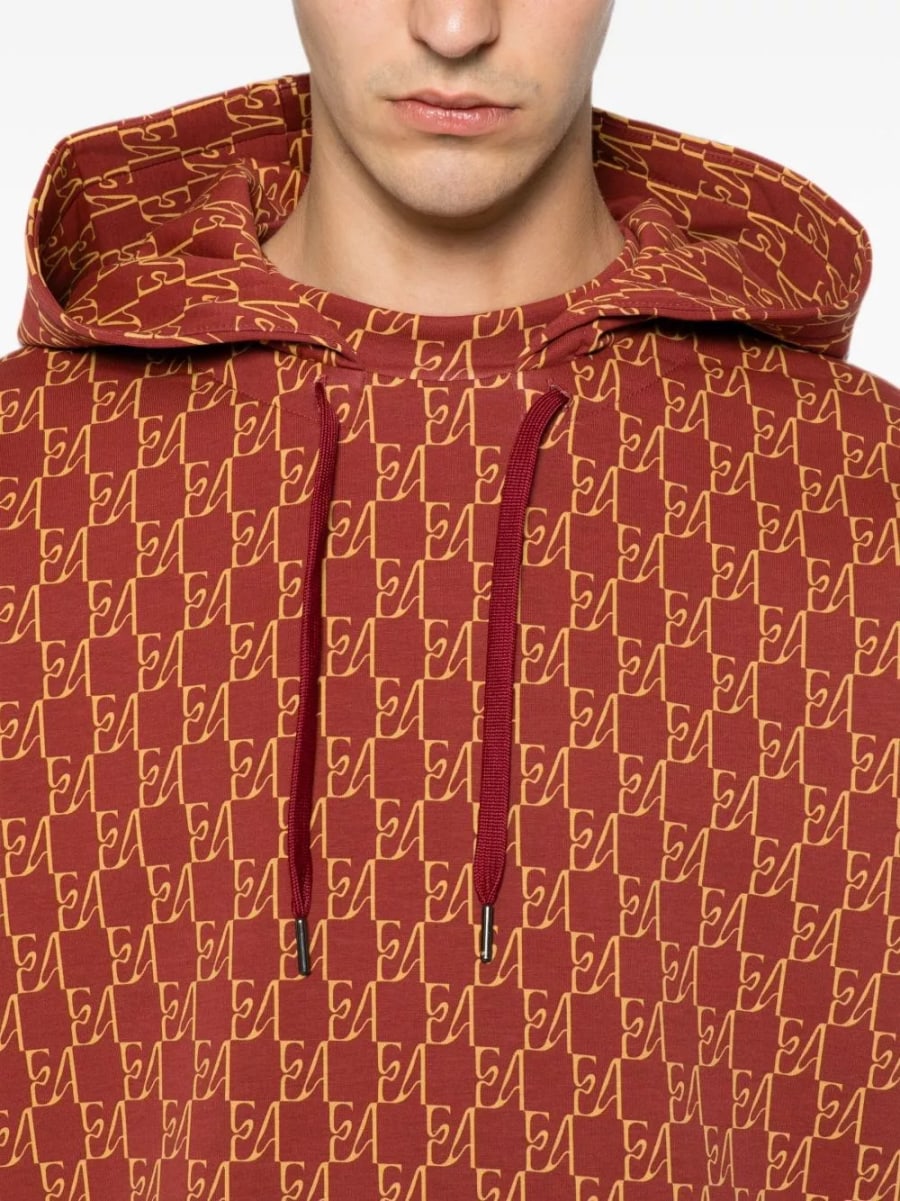 Emporio Armani Felpa in cotone stampata, view 5