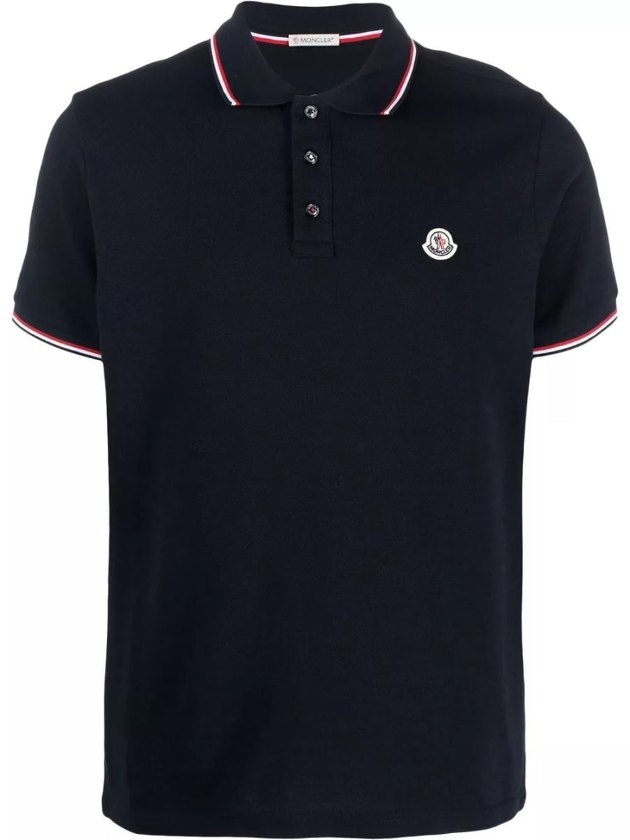 Moncler la polo in cotone con logo