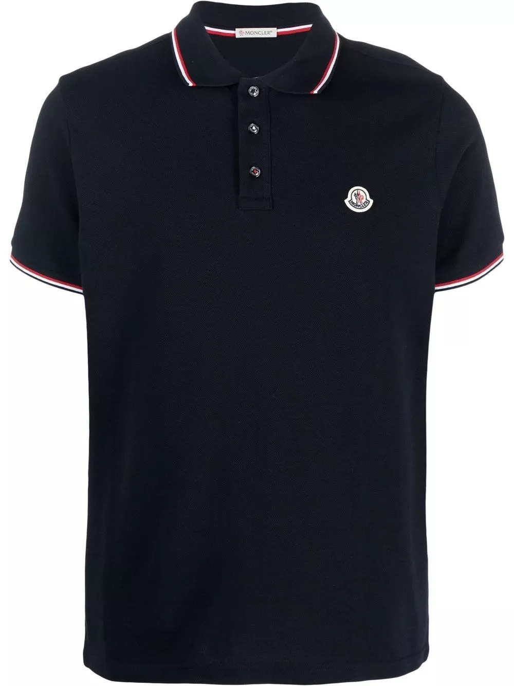 Moncler la polo in cotone con logo