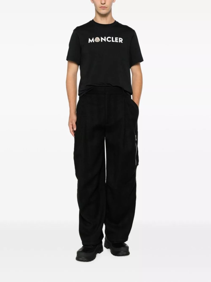 Moncler logo t-shirt in cotone, view 2
