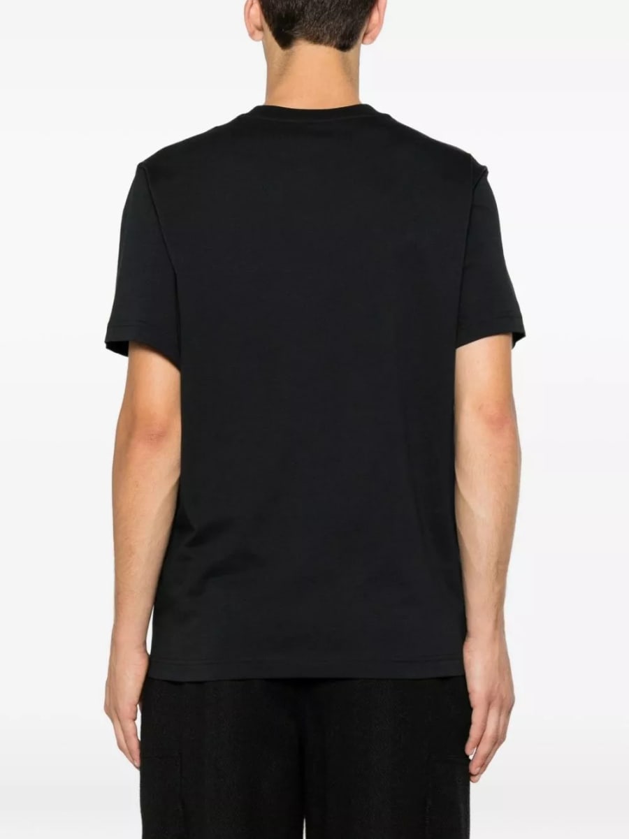 Moncler logo t-shirt in cotone, view 3