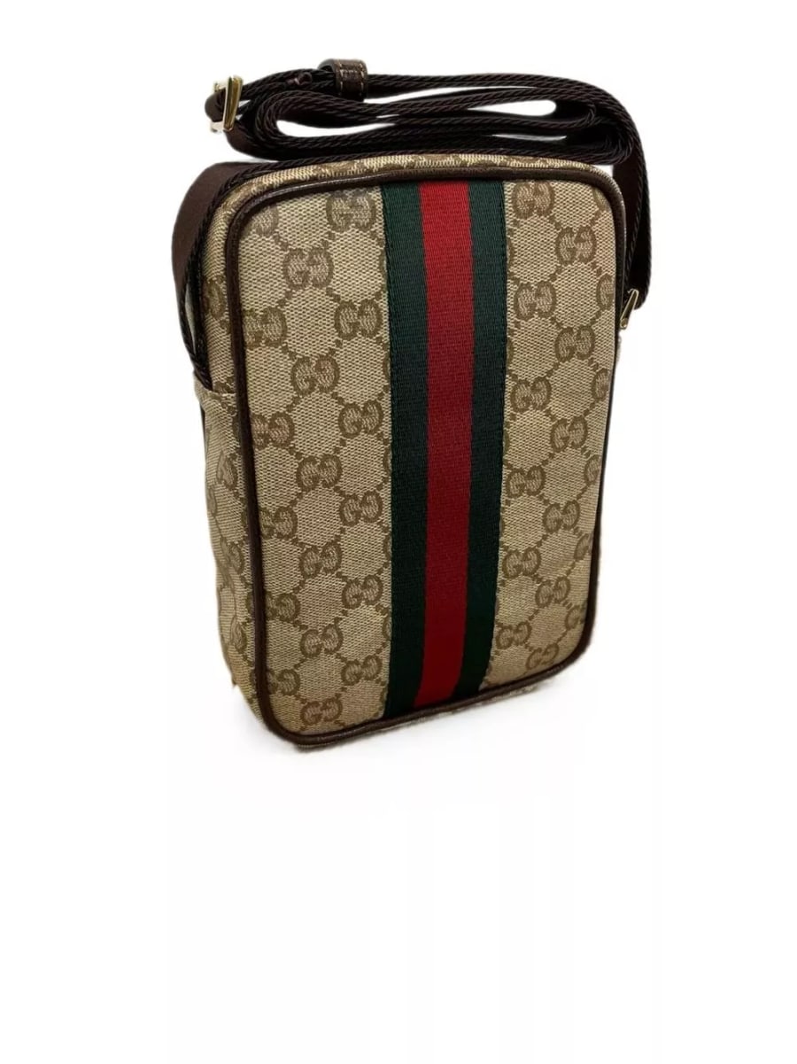Gucci Borsa mini GG con dettaglio Web, view 2