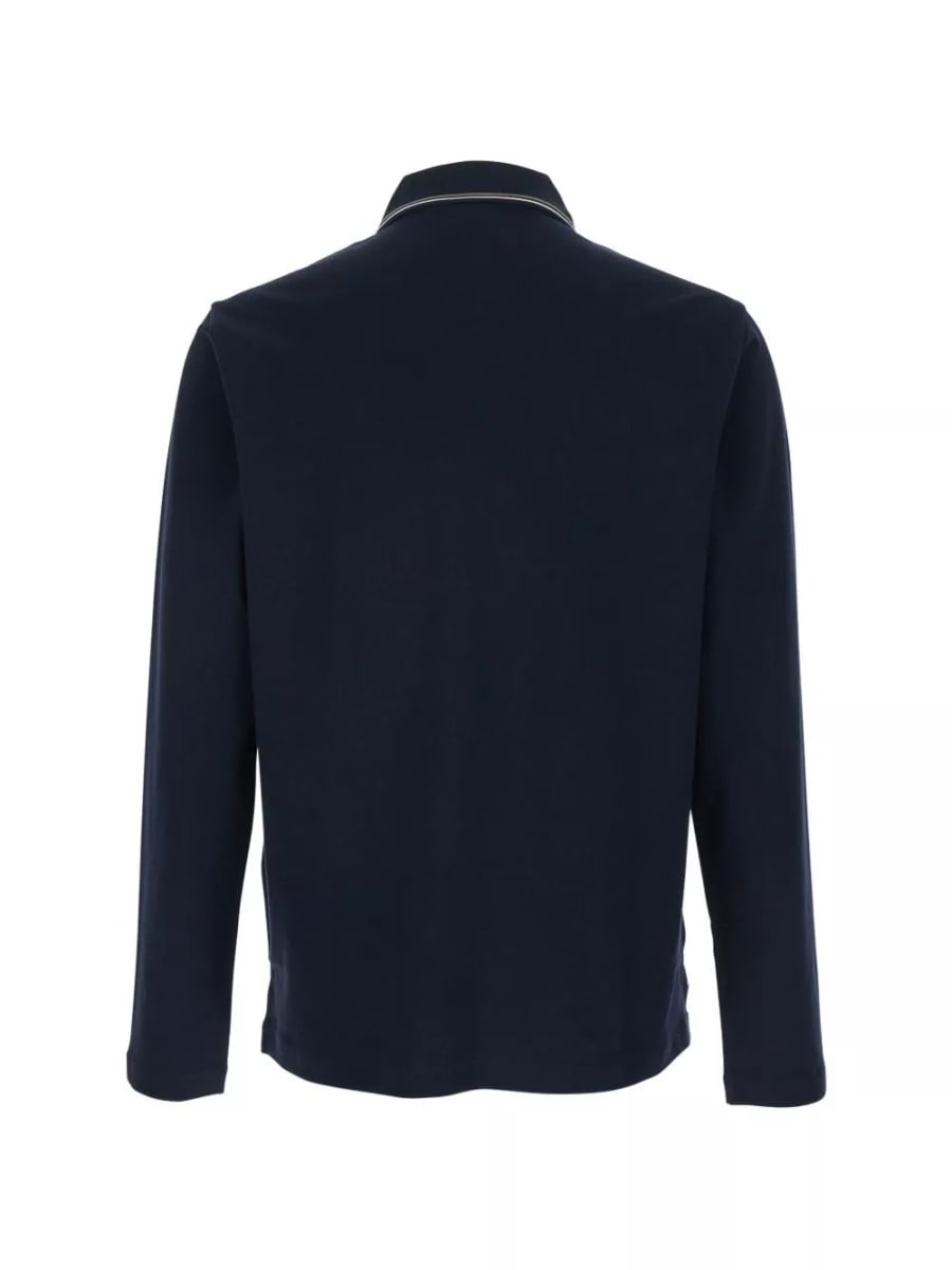 Emporio Armani logo la polo in cotone, view 2