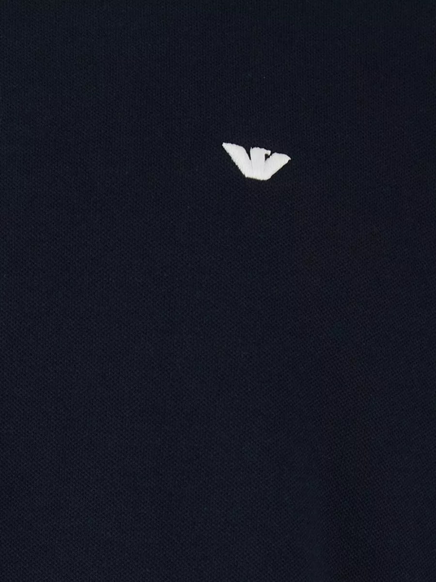 Emporio Armani logo la polo in cotone, view 3