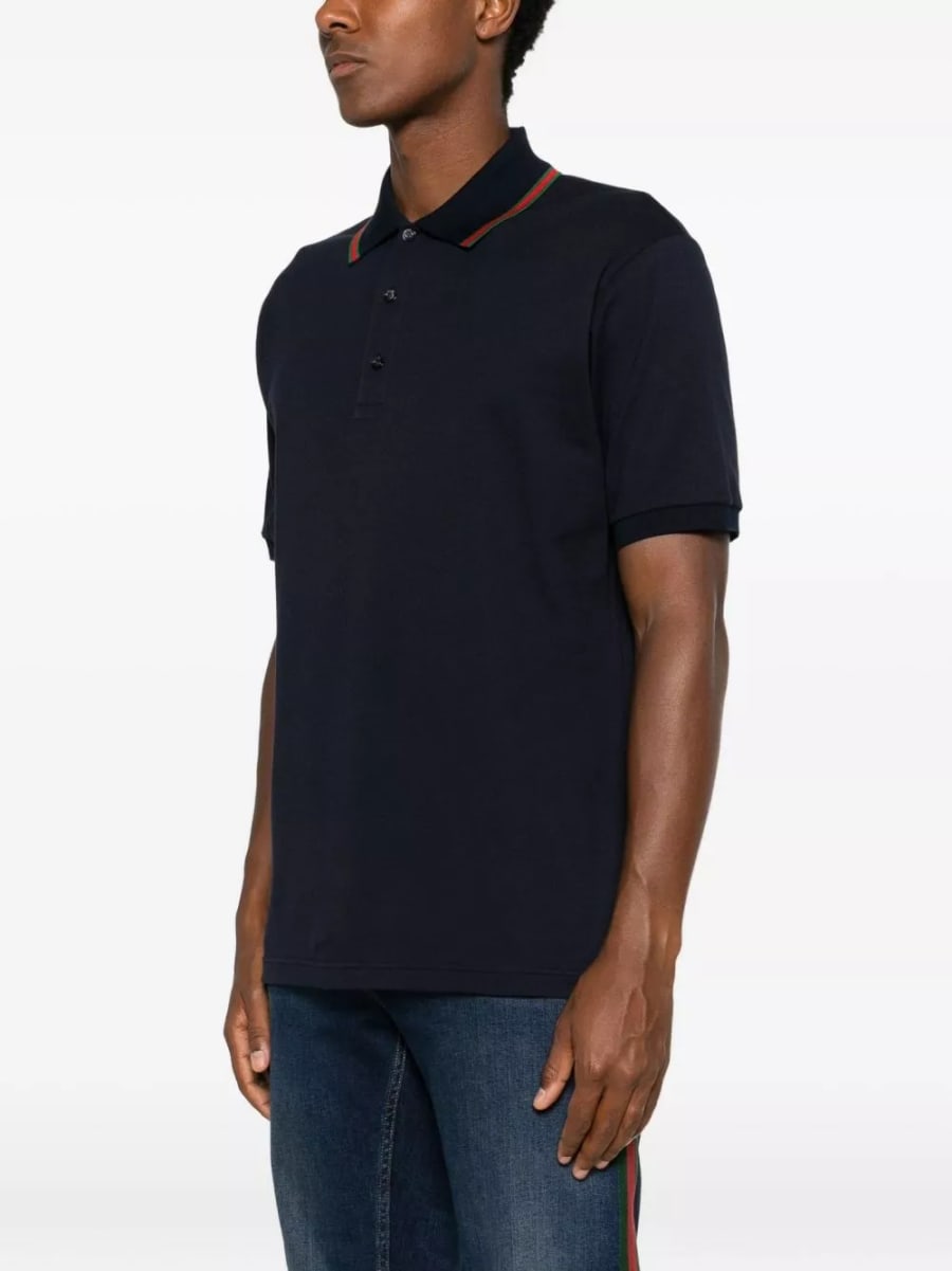 Gucci la polo in cotone, view 4
