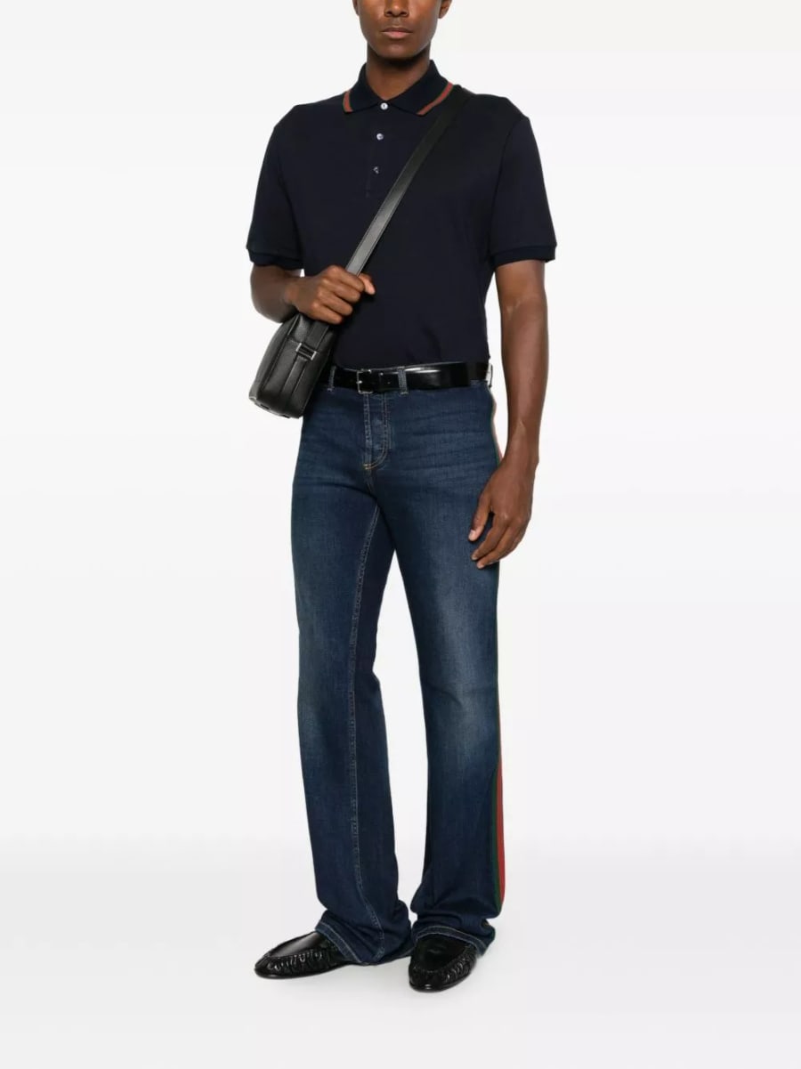 Gucci la polo in cotone, view 5