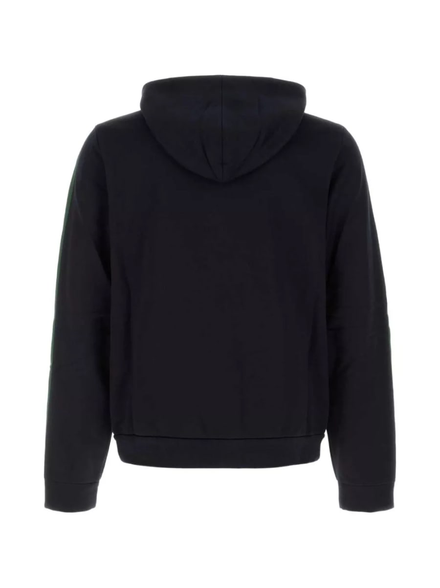 Gucci Felpa con cappuccio in cotone e seta con dettagli Web, view 2
