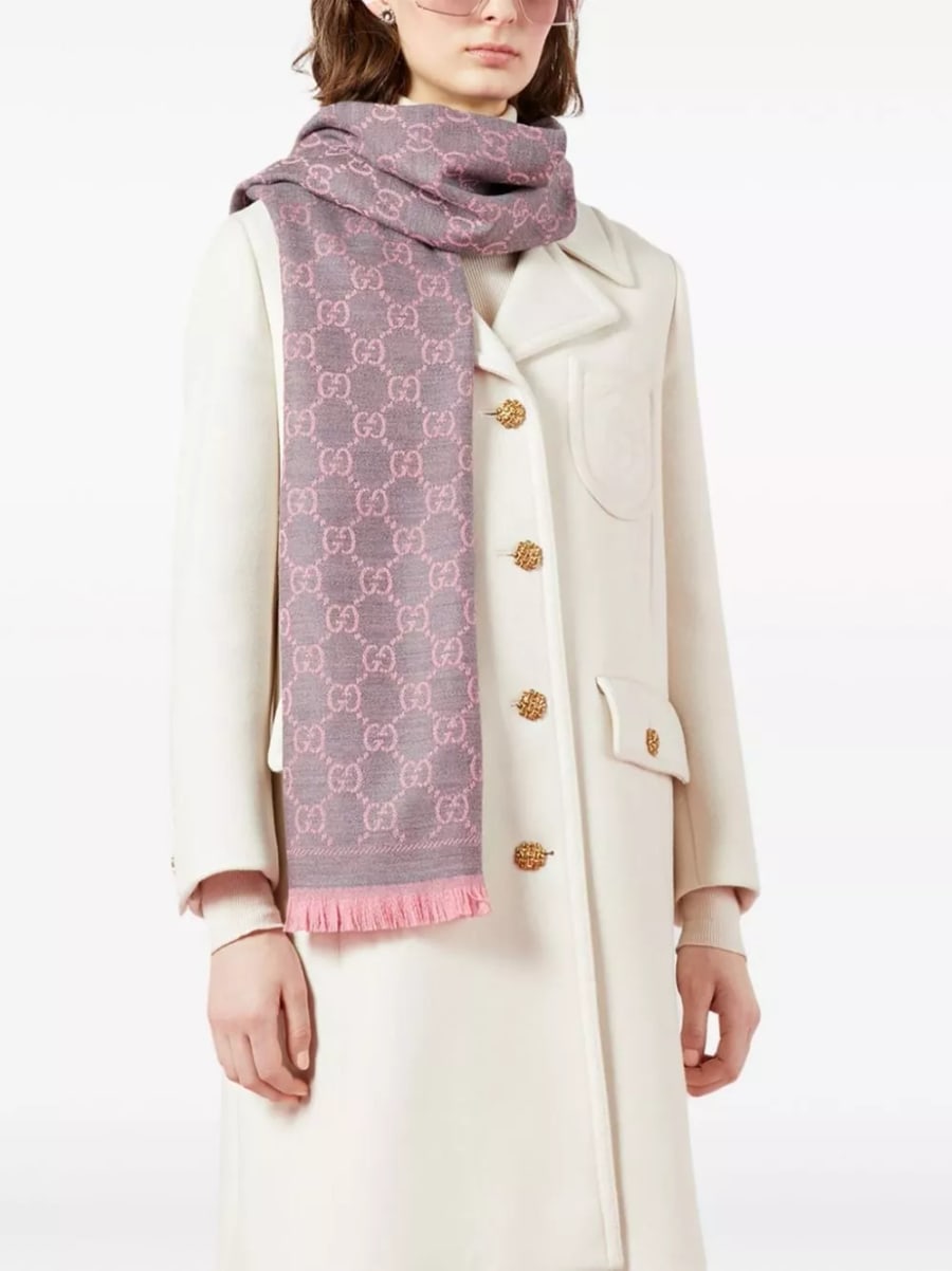 Gucci Sciarpa in lana GG, view 3