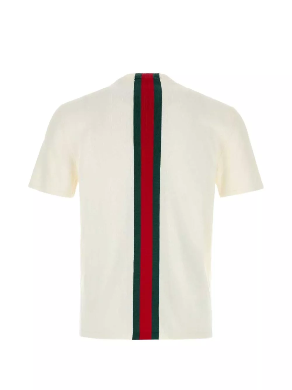 Gucci T-shirt in cotone con dettaglio Web, view 2