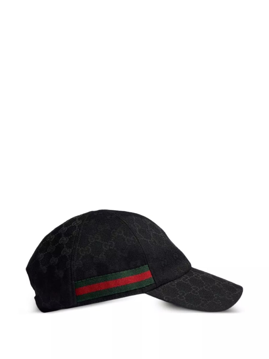 Gucci Cappellino baseball GG con dettaglio Web, view 3