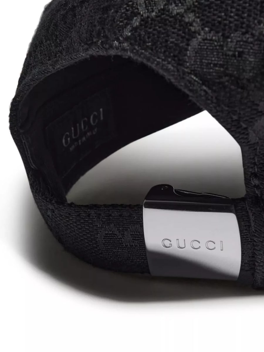 Gucci Cappellino baseball GG con dettaglio Web, view 4