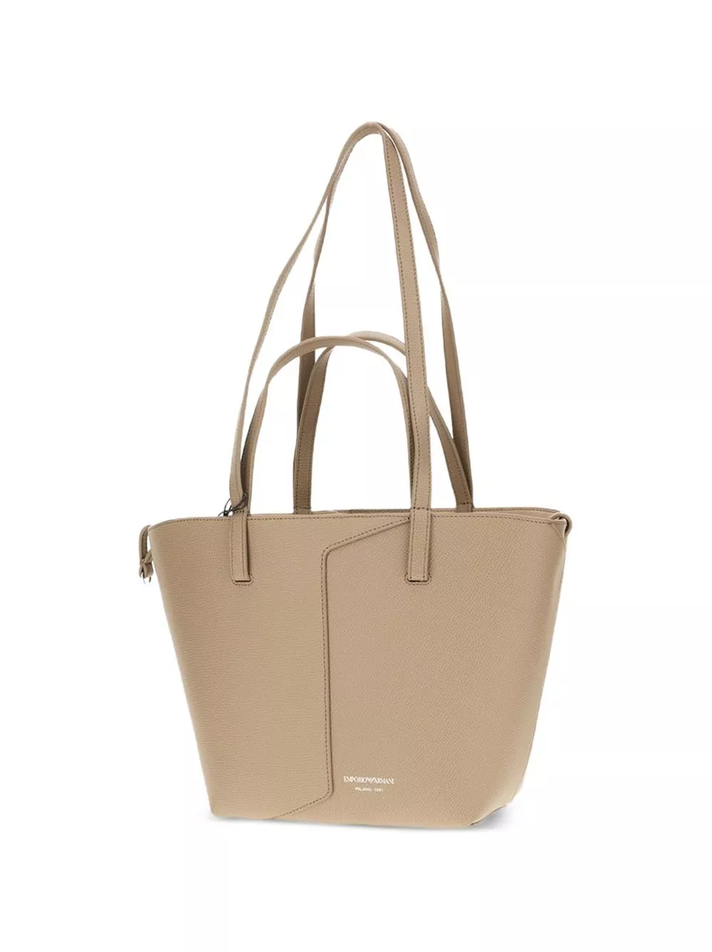 Emporio Armani Borsa shopping in pelle piccola, view 2