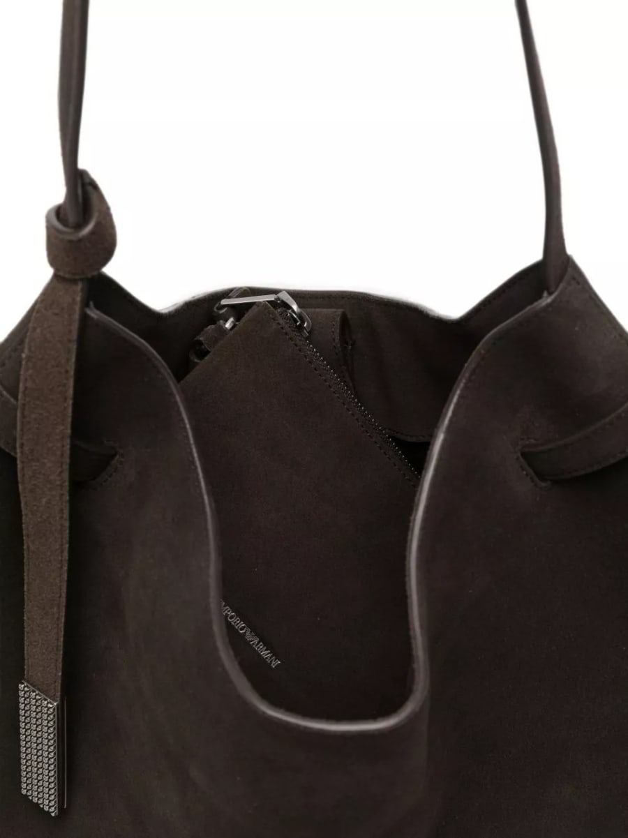 Emporio Armani Borsa hobo in pelle, view 3