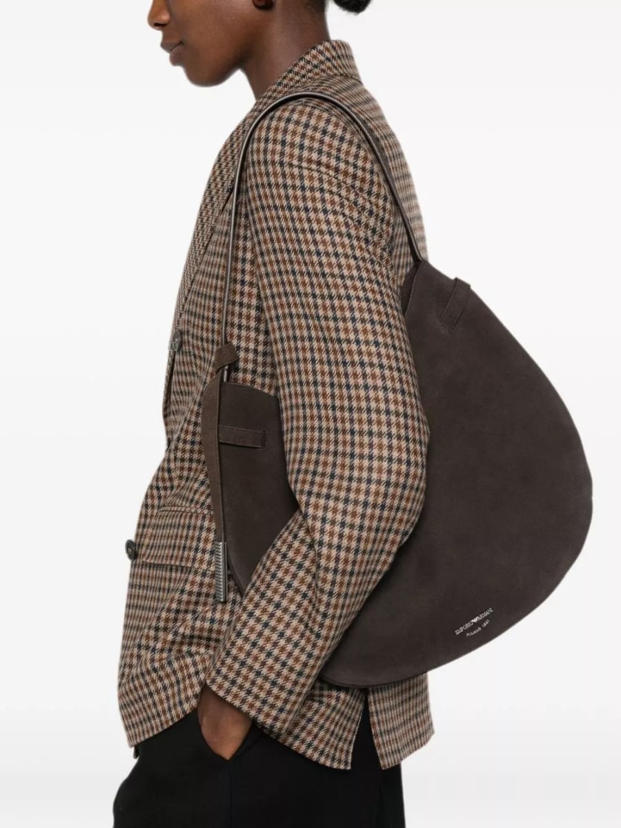 Emporio Armani Borsa hobo in pelle, view 4