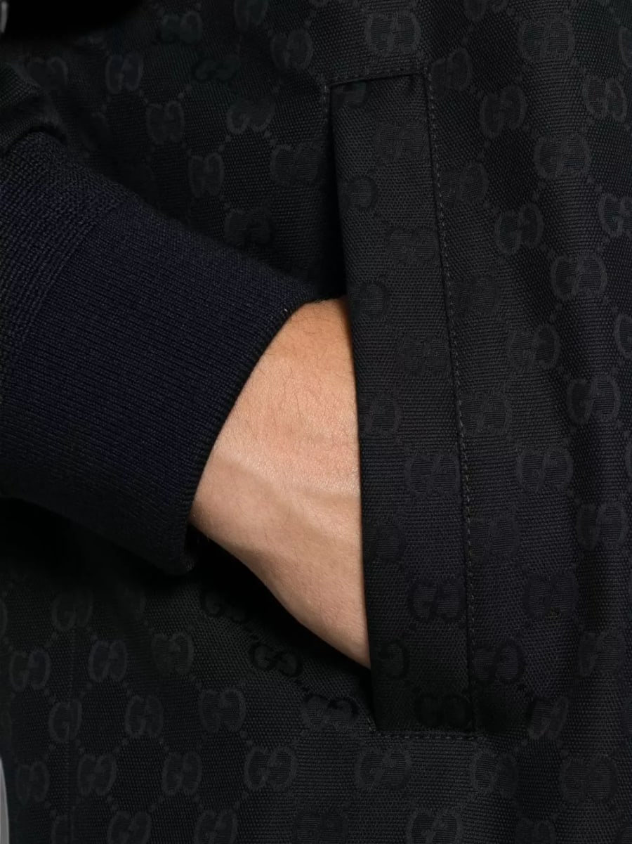 Gucci Giacca blouson in cotone GG, view 2
