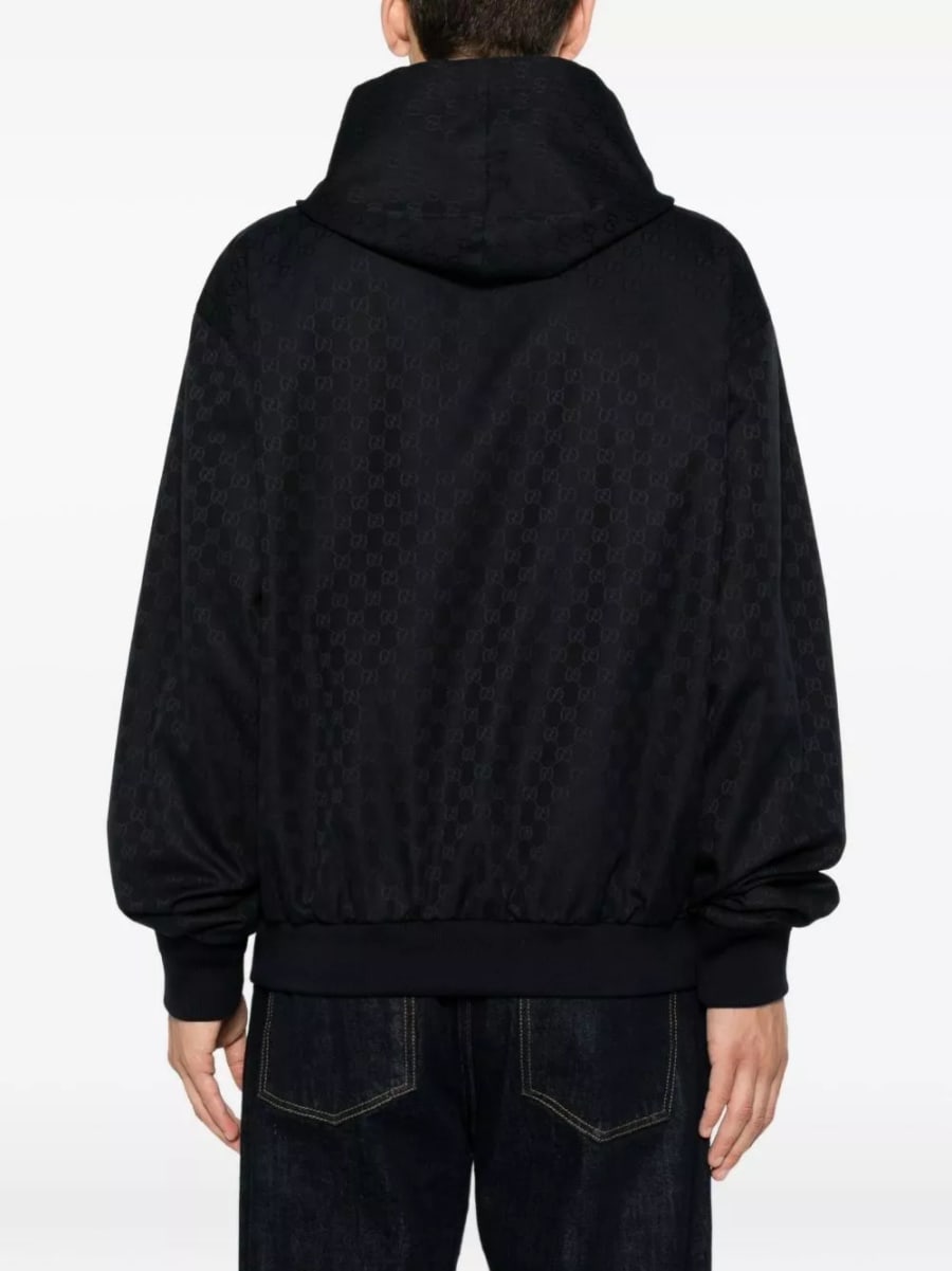 Gucci Giacca blouson in cotone GG, view 4
