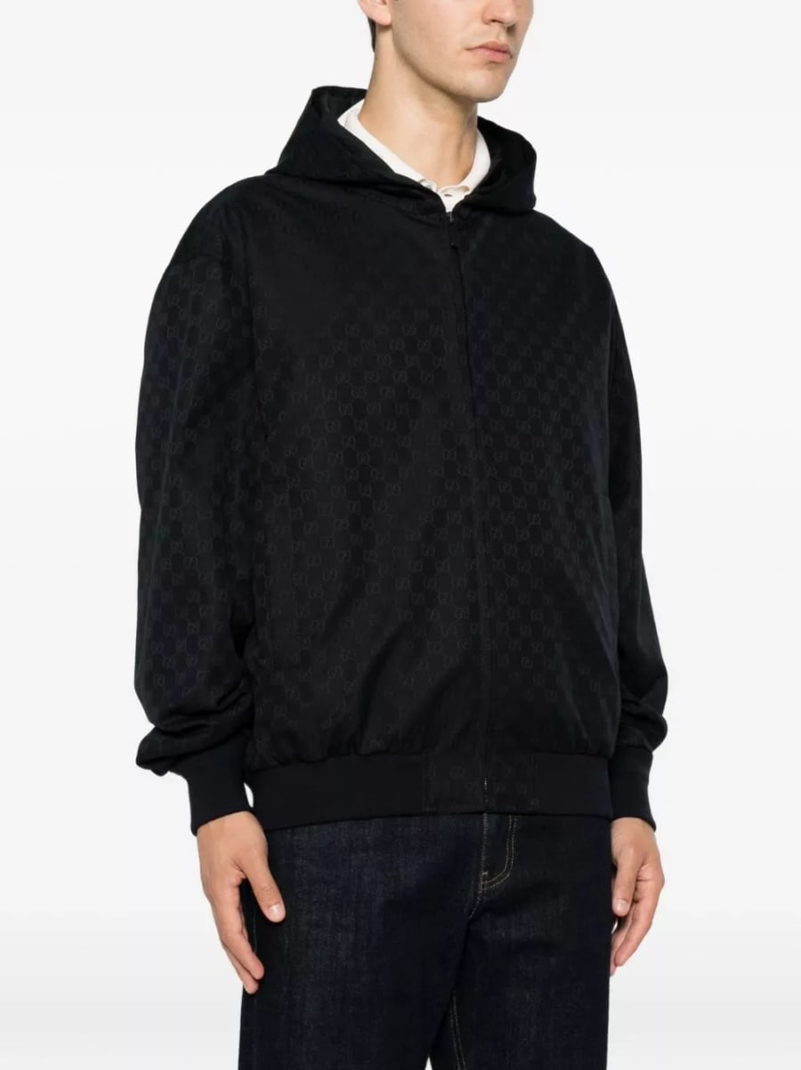 Gucci Giacca blouson in cotone GG, view 5