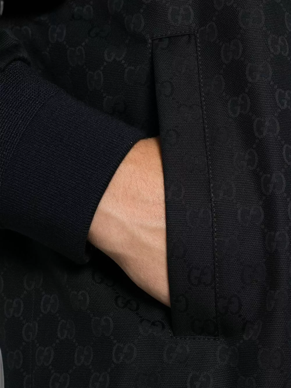 Gucci Giacca blouson in cotone GG, view 2