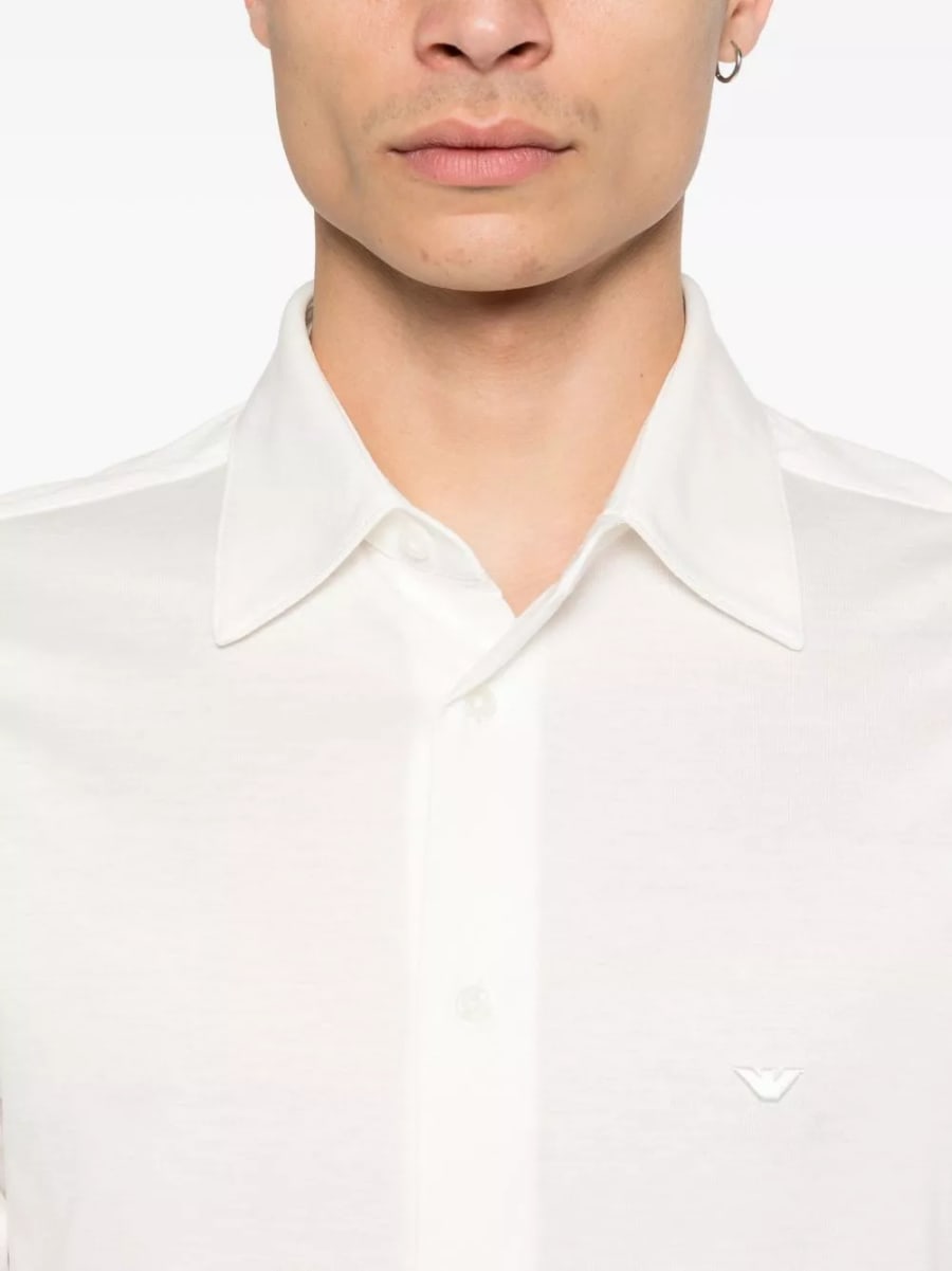 Emporio Armani Camicia in misto cotone, view 4