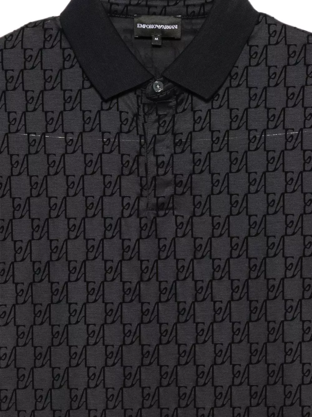 Emporio Armani la polo con logo allover, view 2