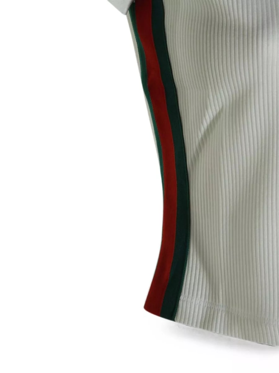 Gucci Polo in cotone con dettaglio Web, view 2