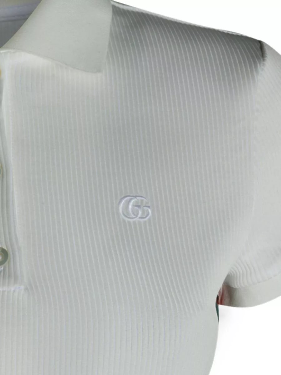Gucci Polo in cotone con dettaglio Web, view 5